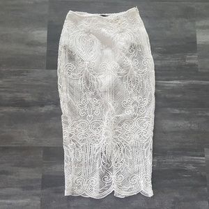 White Classic PrettyLittleThing High Waisted Midi